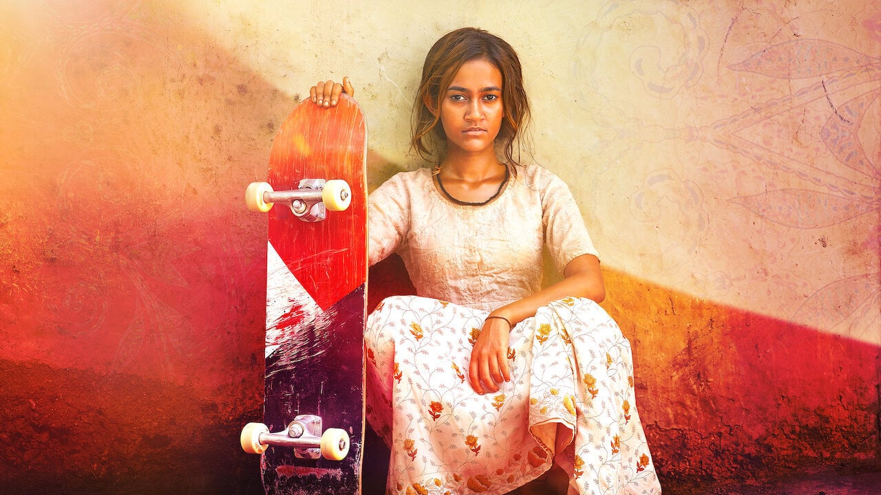 Movie poster for Skater Girl showing the teenage protagonist with her skateboard